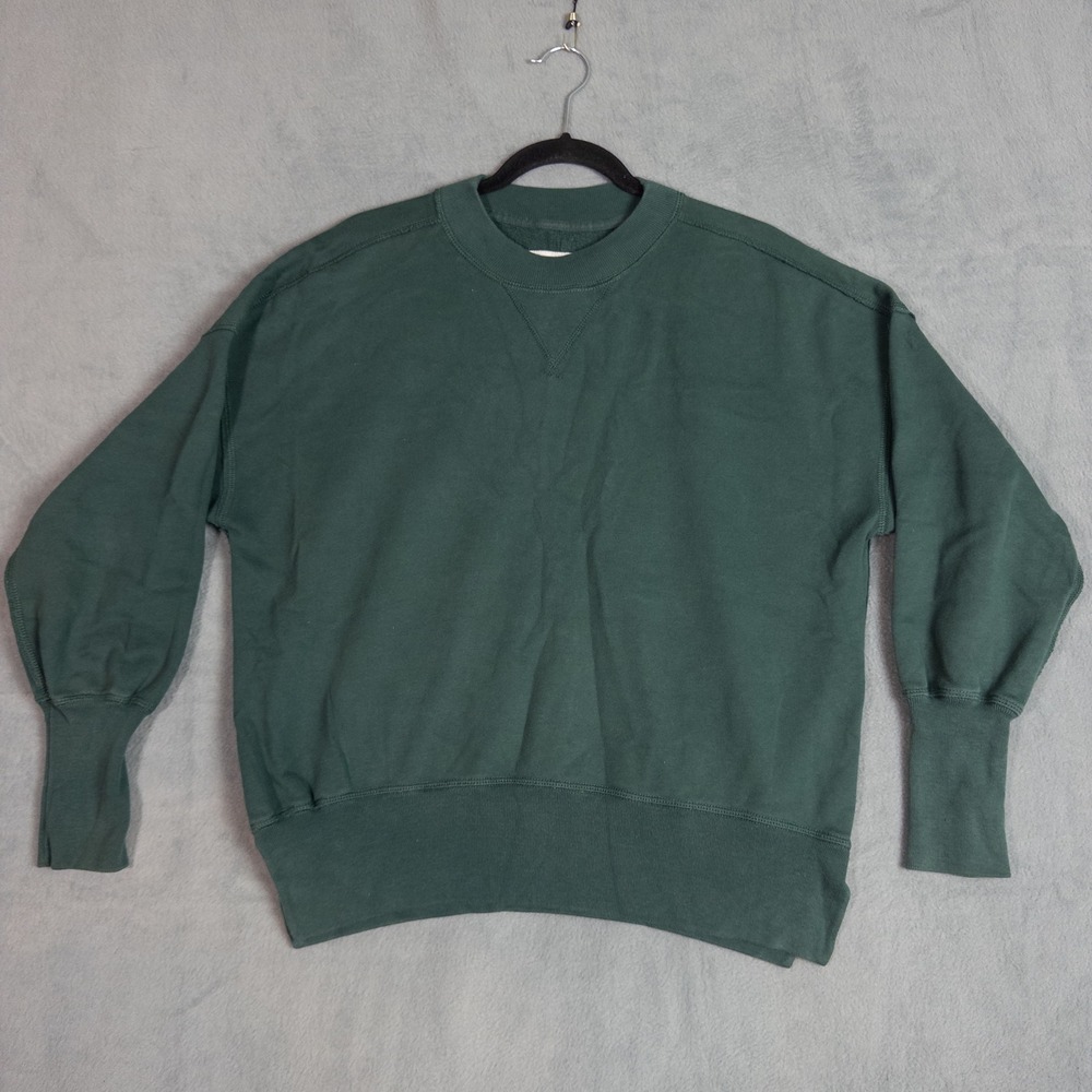 Abercrombie & Fitch Sweatshirt Womens XS Green Good Soft A&F Collection Fleece